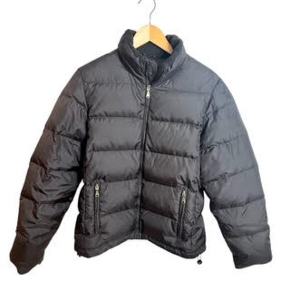 Eddie Bauer Black Goose Down Puffer Jacket Zip Front Warm Coat Women's Medium - Picture 2 of 14